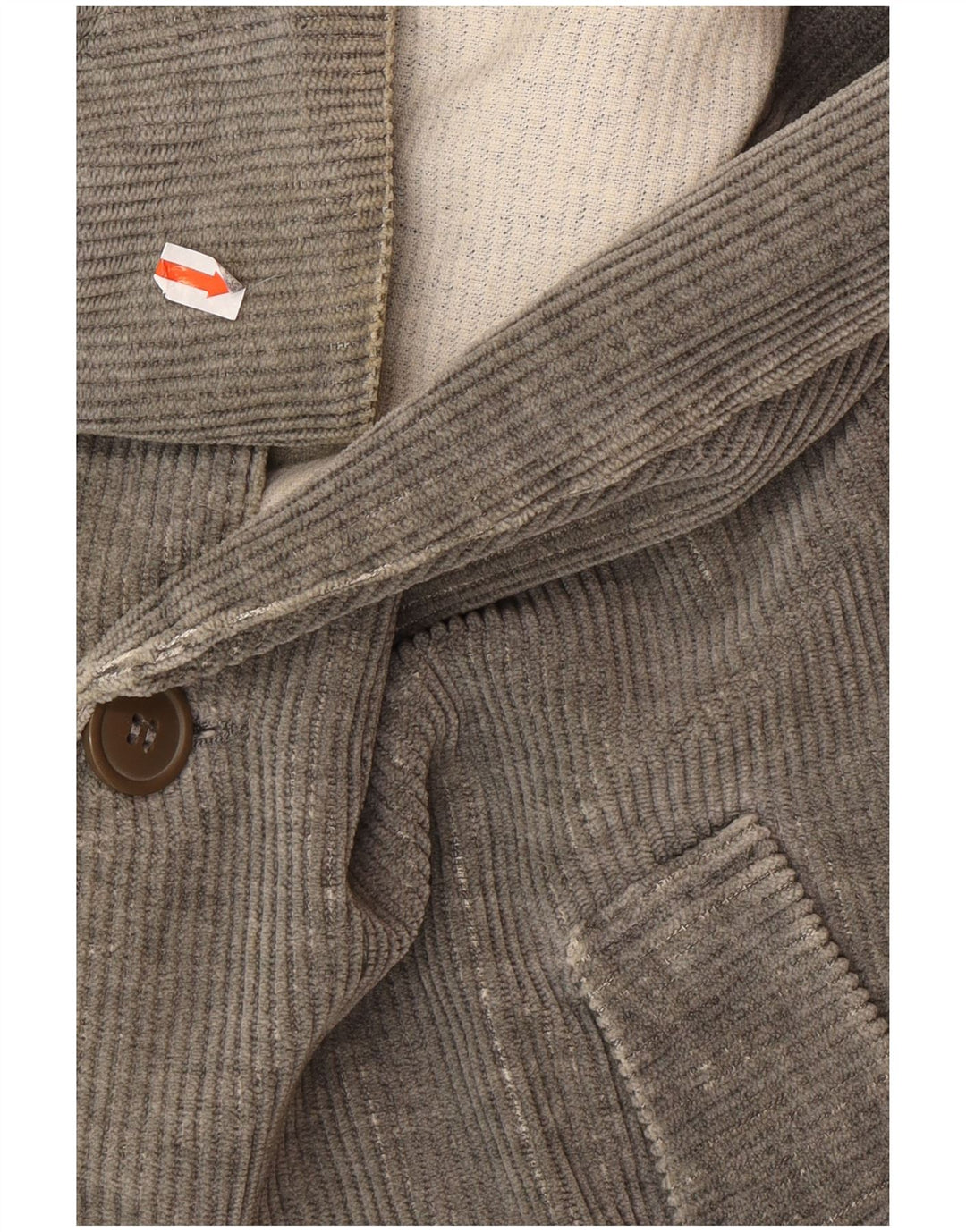 DIESEL Mens 2 Button Corduroy Blazer Jacket UK 40 Large Grey Cotton