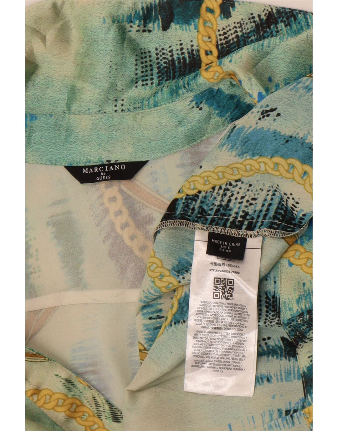Guess By Marciano Abito da donna a trapezio con motivo astratto US 6 Blu medio