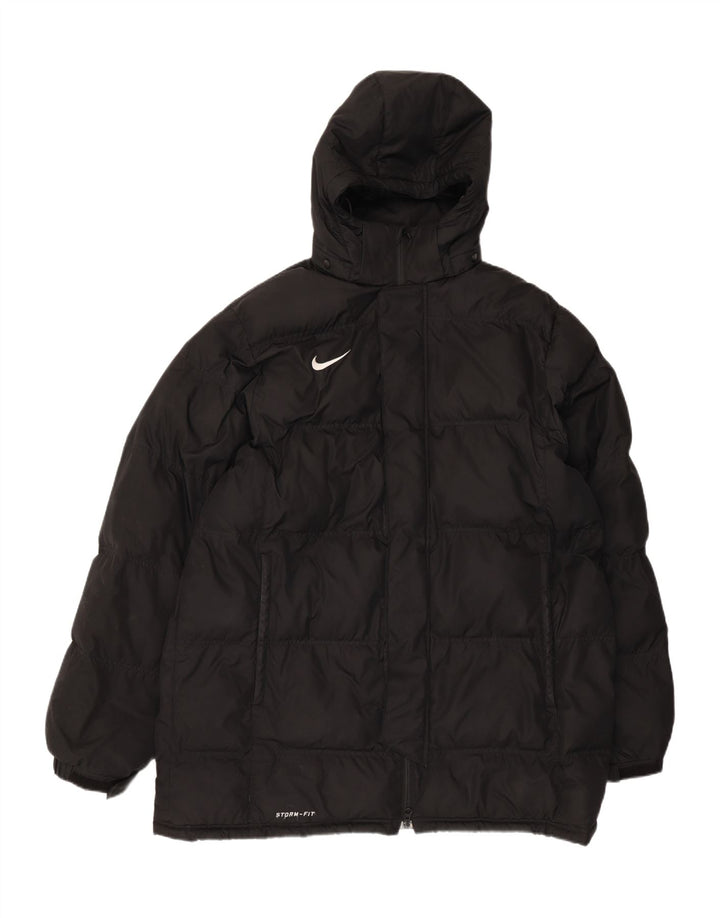 Nike Mens Storm-Fit Hooded Padded Jacket UK 40 Large Black Polyester