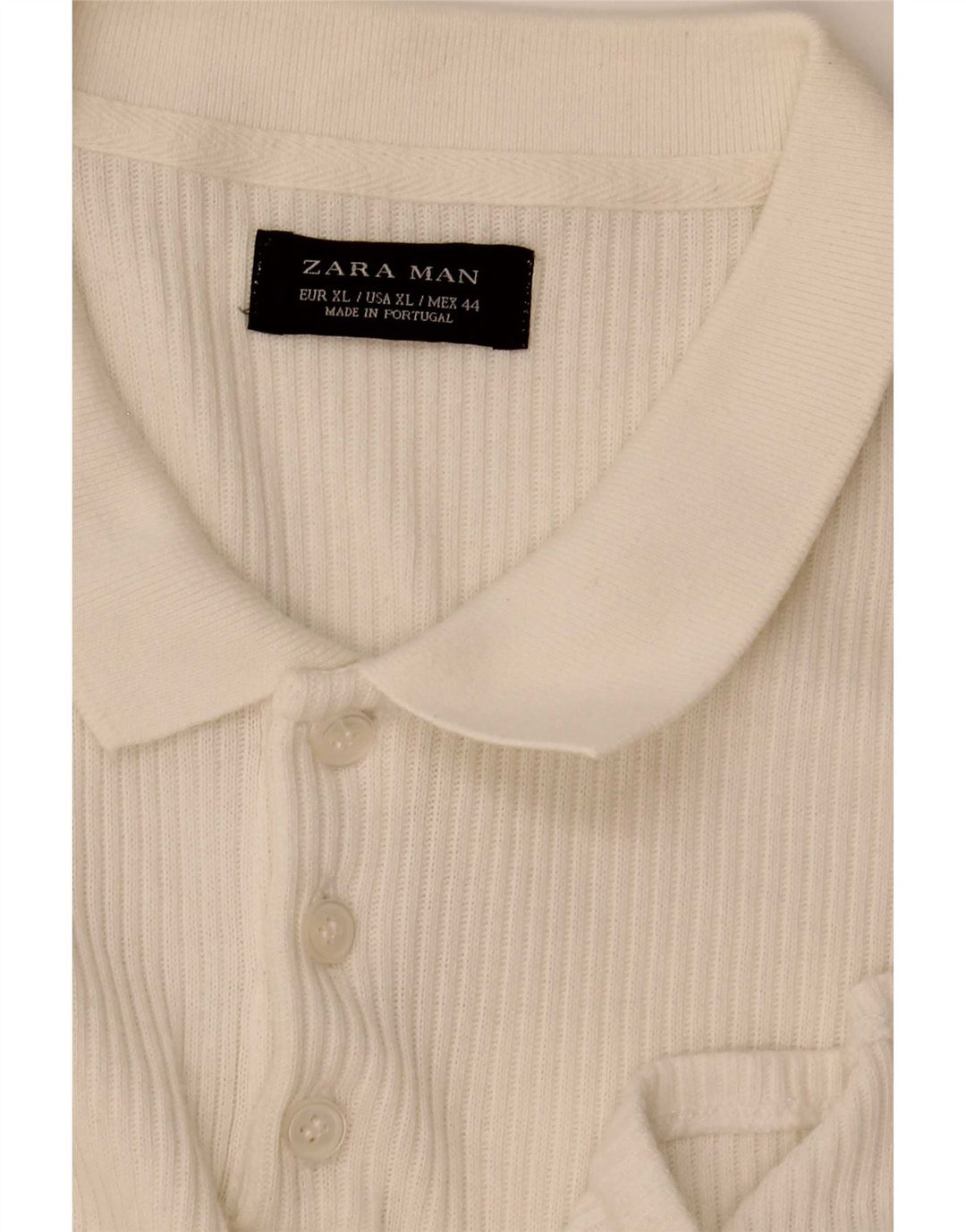 Zara Mens Polo Shirt XL White