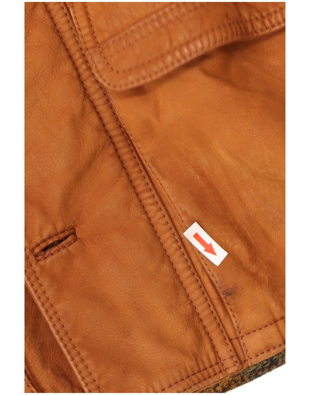Vintage Mens Leather Jacket IT 54 2XL Brown