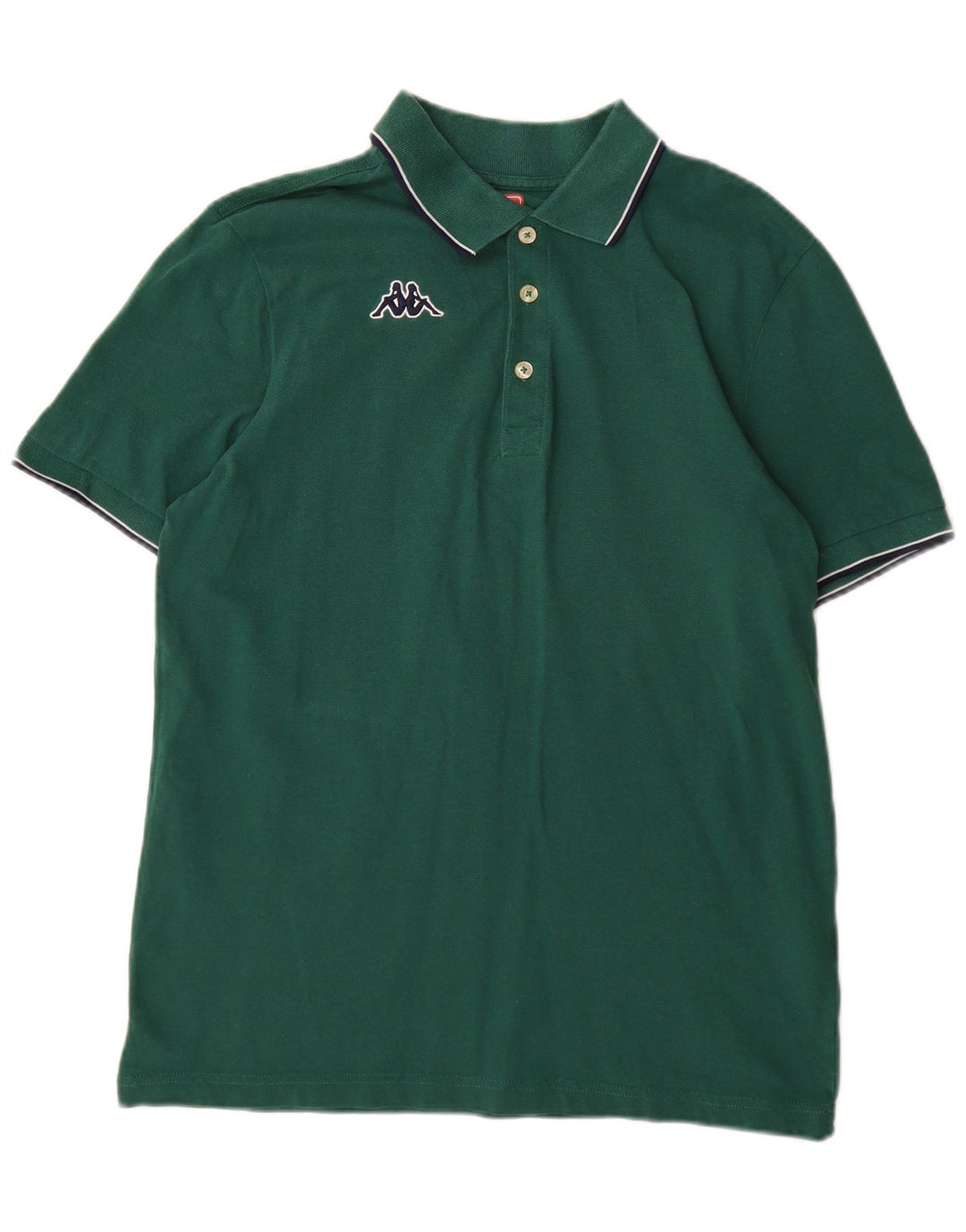 Kappa Mens Polo Shirt Large Green Cotton