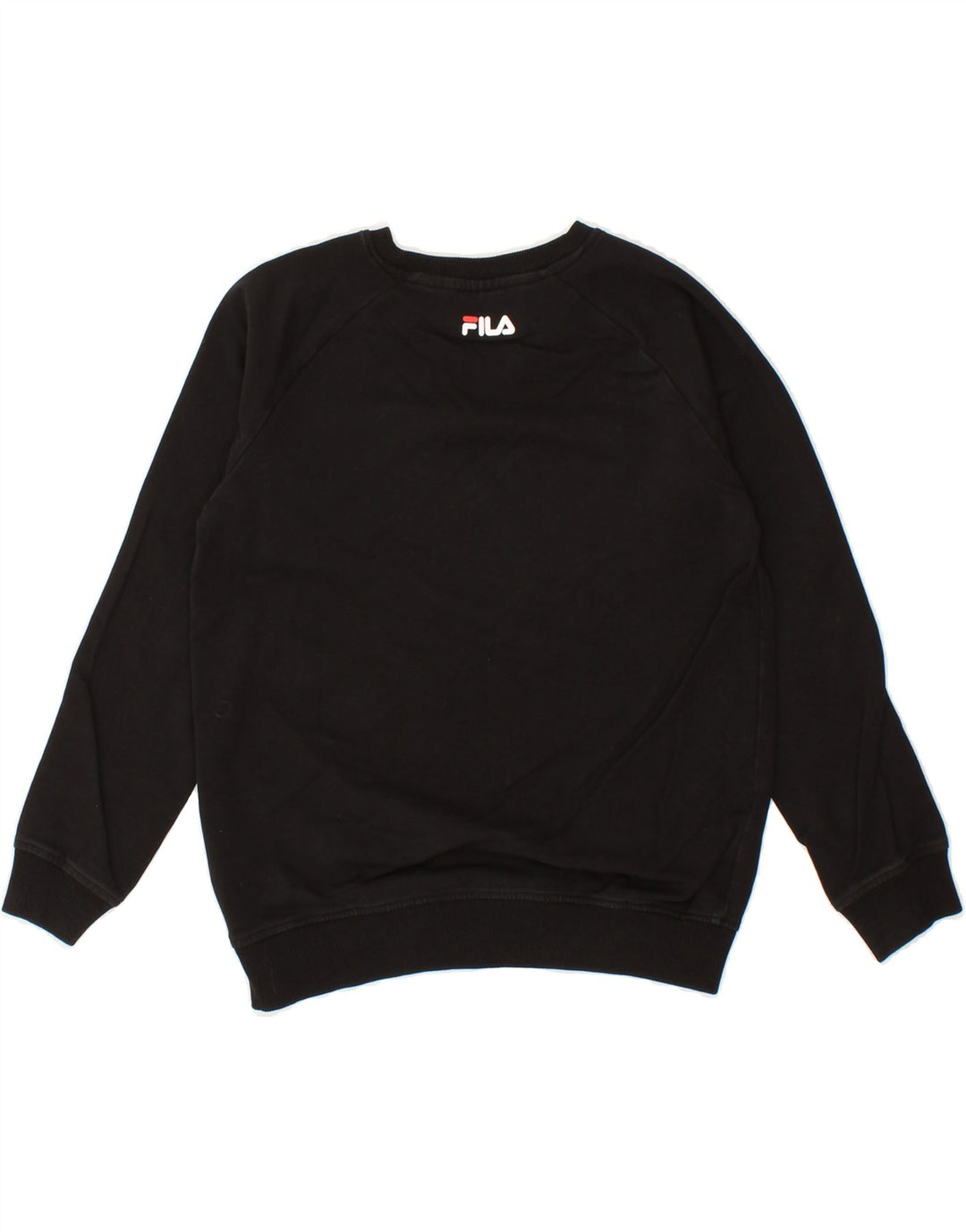 FILA Boys Graphic Sweatshirt Jumper 9-10 Years Black Cotton Vintage Fila and Second-Hand Fila from Messina Hembry 