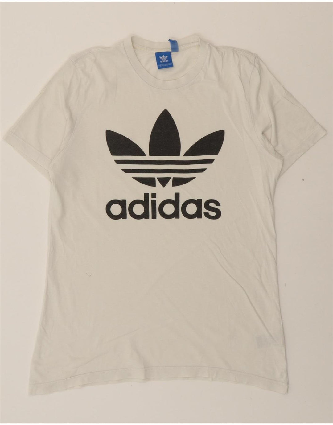 ADIDAS Mens Graphic T-Shirt Top Medium White Cotton Vintage Adidas and Second-Hand Adidas from Messina Hembry 