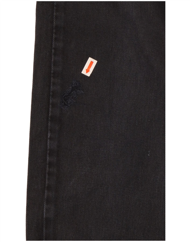 UNIFORM Womens Straight Jeans  W28 L29 Black Cotton