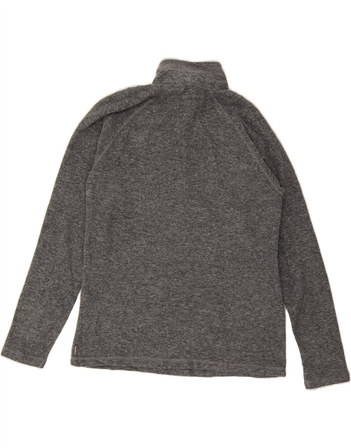 EDDIE BAUER Womens Zip Neck Fleece Jumper UK 10 Small Grey Polyester Vintage Eddie Bauer and Second-Hand Eddie Bauer from Messina Hembry 