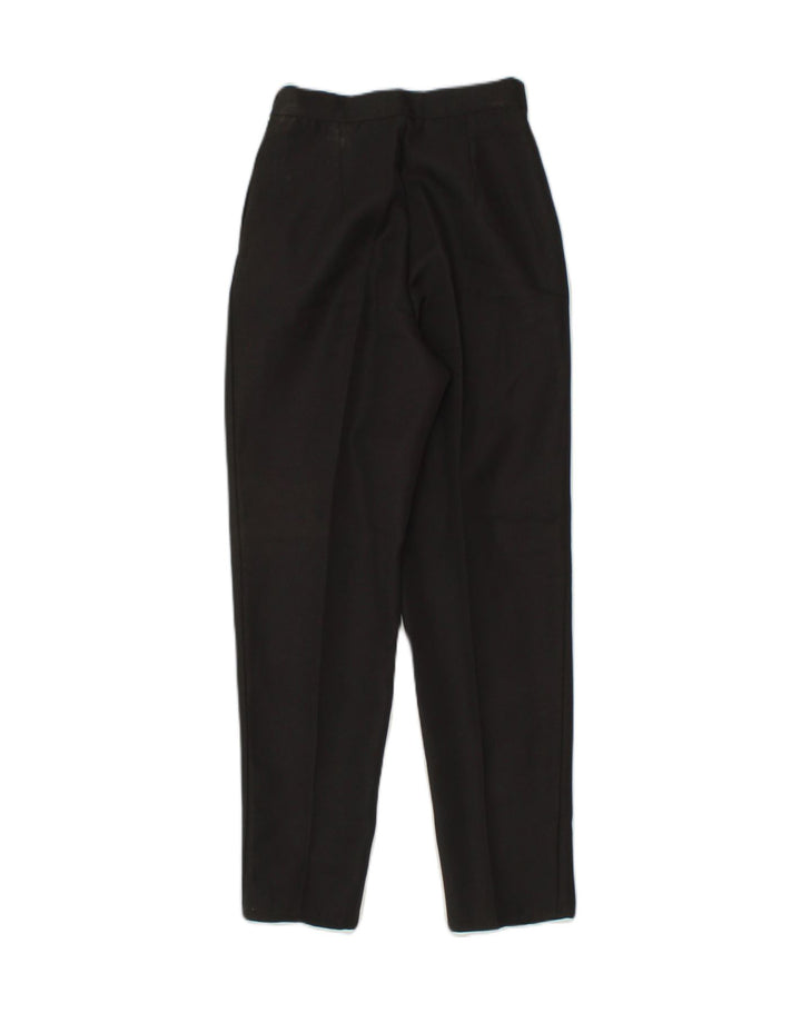 VINTAGE Womens Skinny Suit Trousers W24 L28  Black Polyester | Vintage Vintage | Thrift | Second-Hand Vintage | Used Clothing | Messina Hembry 