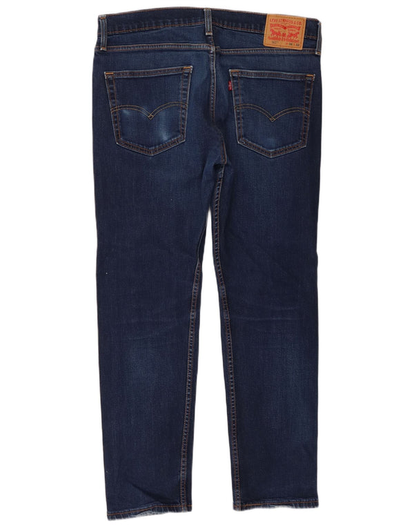 Levi's Mens 502 Tapered Jeans W36 L32 Navy Blue Cotton