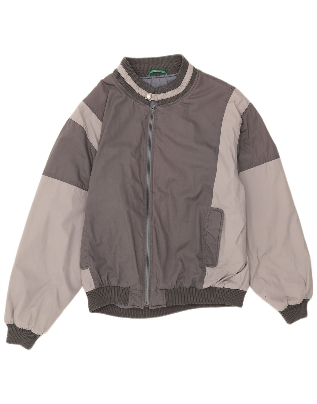 Canda Bomber Jacket UK 40 Stor Grå Colourblock Polyester