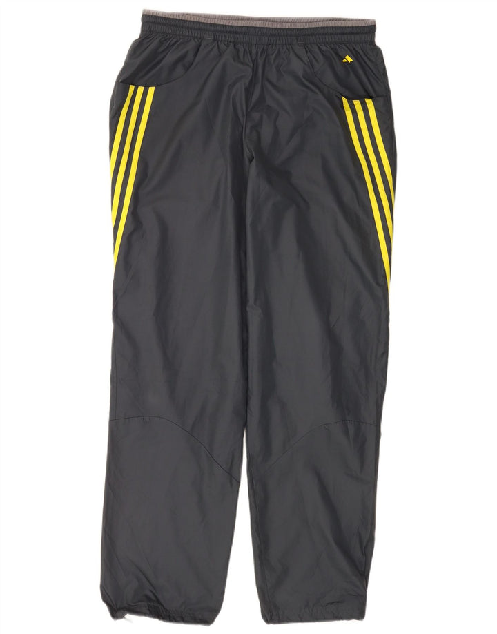 Adidas Mens Tracksuit Trousers Joggers Medium Grey Polyester
