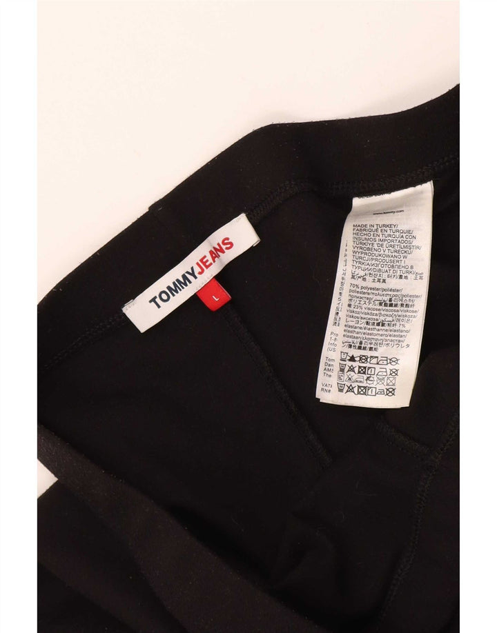 Tommy Hilfiger Womens Leggings UK 16 Large Black Polyester
