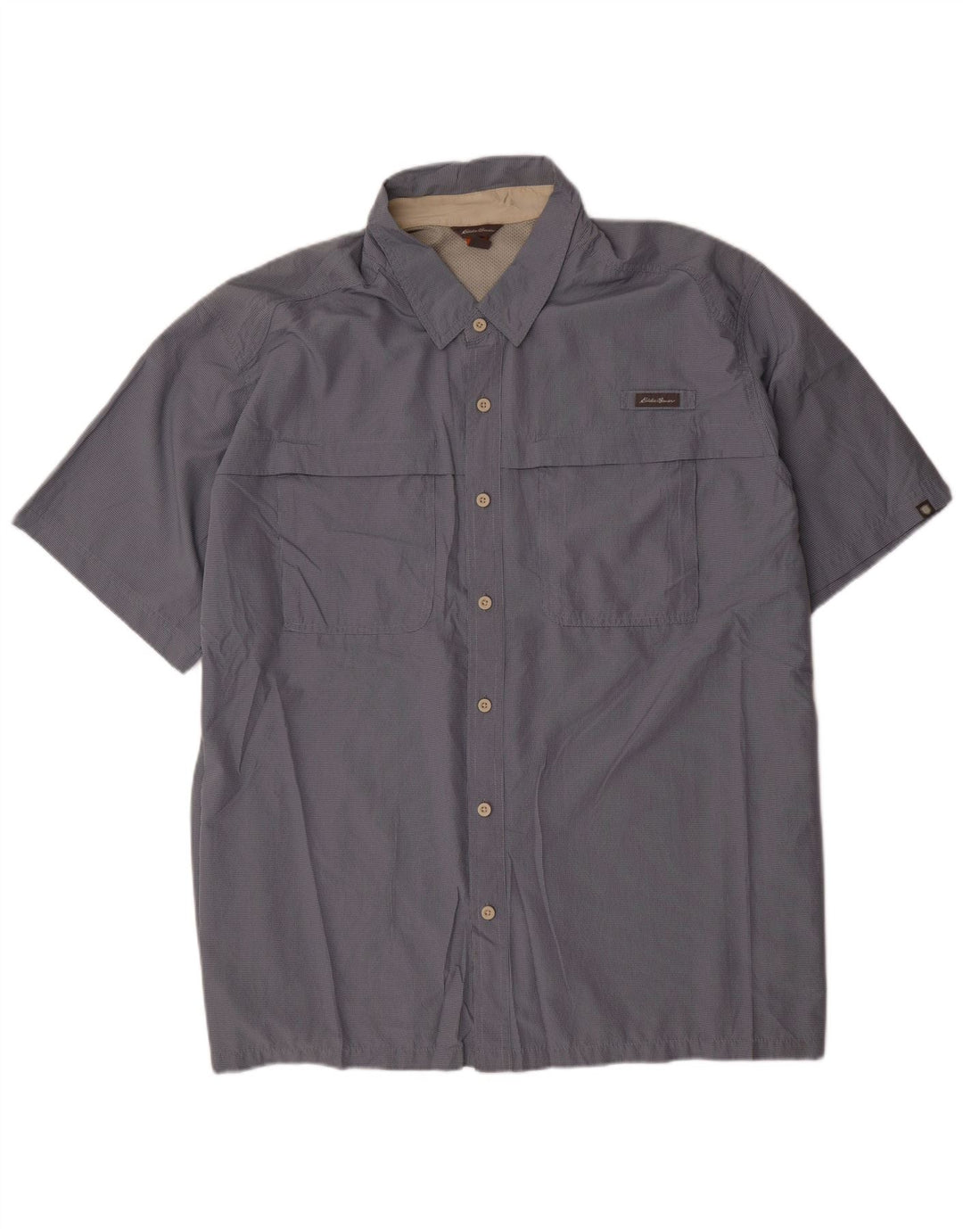 EDDIE BAUER Camisa Manga Corta Hombre 3XL Azul Poliéster