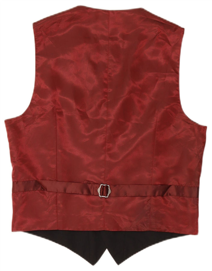 Marks & Spencer Mens Waistcoat Small Black Colourblock Wool