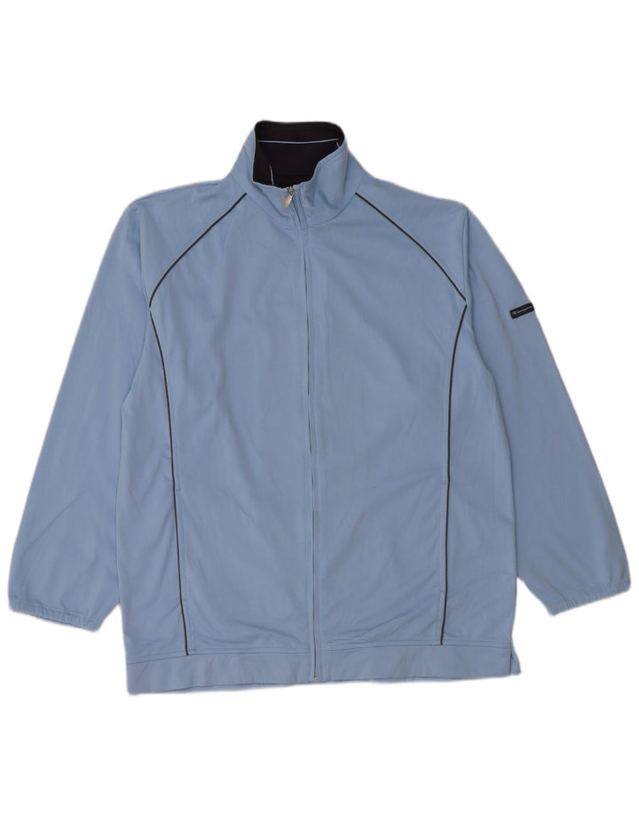 CHAMPION Mens Tracksuit Top Jacket Large Blue Polyester