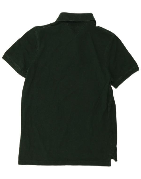 Tommy Hilfiger Mens Slim Fit Polo Shirt Large Green Cotton