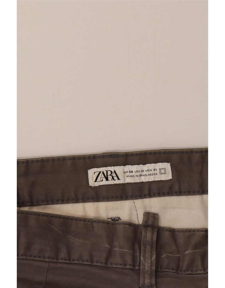 Zara Mens Chino Shorts EU 40 Medium W31 Grey