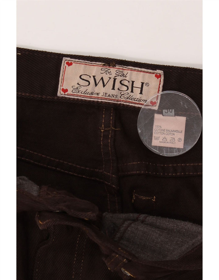 SWISH Womens Slim Jeans W30 L31 Brown Cotton Vintage Swish and Second-Hand Swish from Messina Hembry 