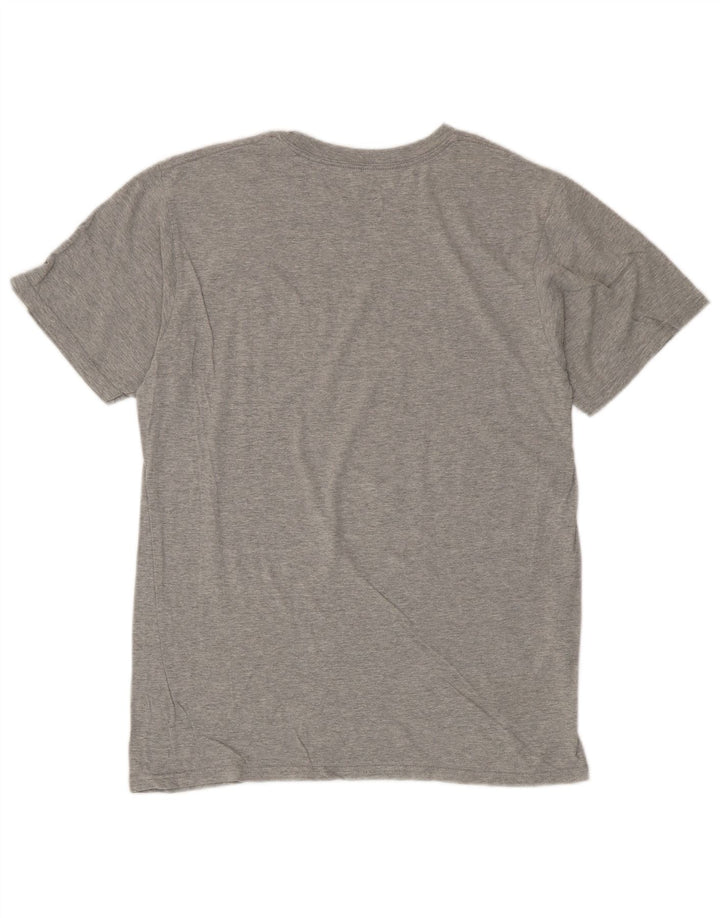 ADIDAS Herren Grafik-T-Shirt-Oberteil aus mittelgrauer Baumwolle