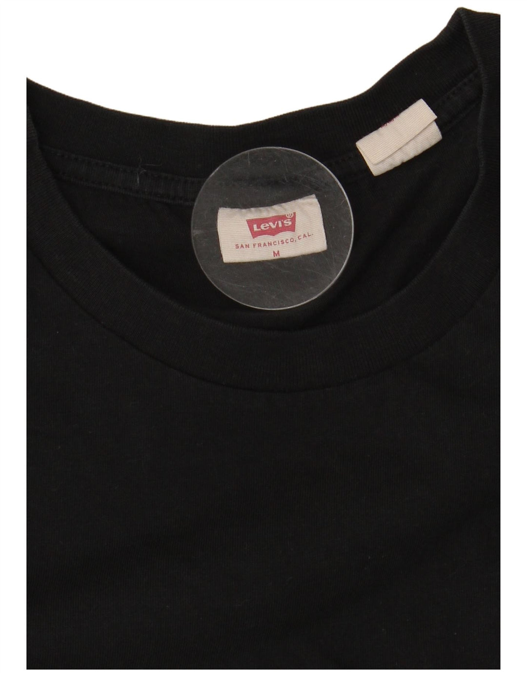 LEVI'S Womens T-Shirt Top UK 14 Medium Black Cotton