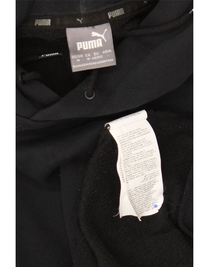 Puma Mens Hoodie Jumper Medium Black Cotton