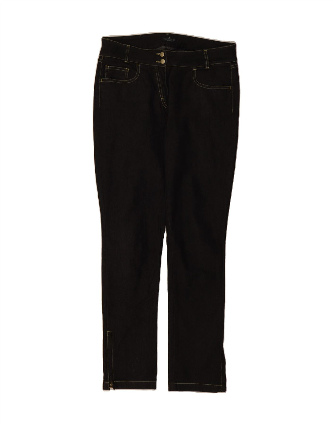 TRUSSARDI Womens Slim Jeans W27 L30 Black Cotton Vintage Trussardi and Second-Hand Trussardi from Messina Hembry 
