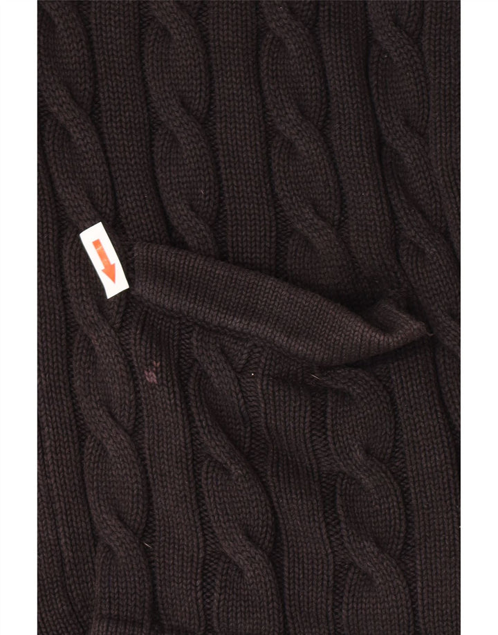 Gant Mens Cardigan Sweater Small Black Cotton