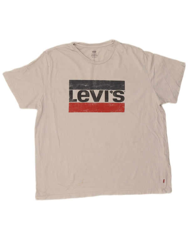 Ανδρικό γραφικό T-Shirt Levi's Top 2XL Λευκό βαμβακερό