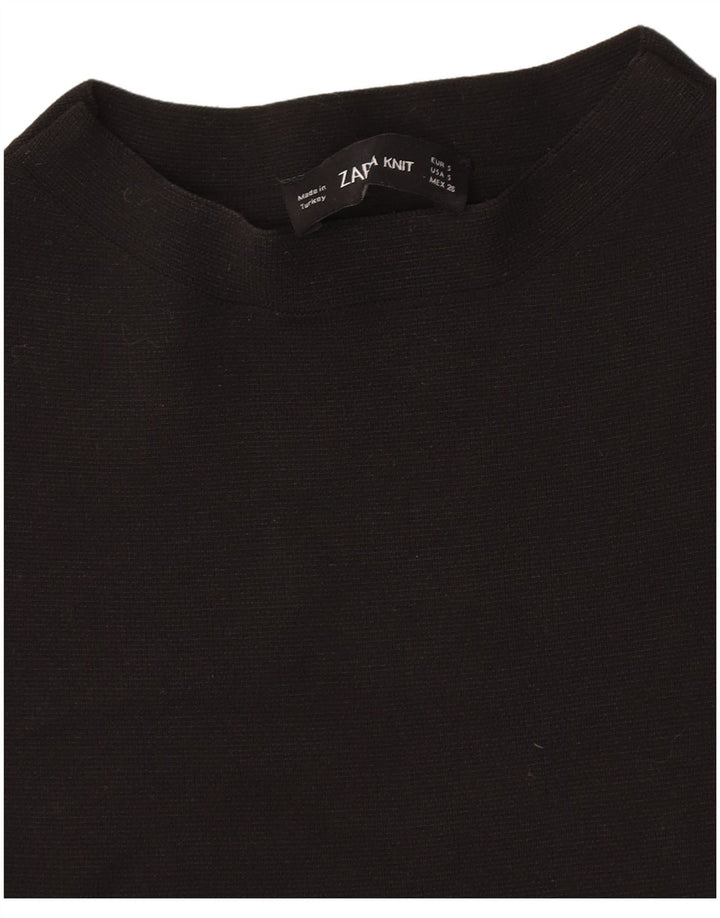 Zara Womens Vest Top UK 8 Small Black