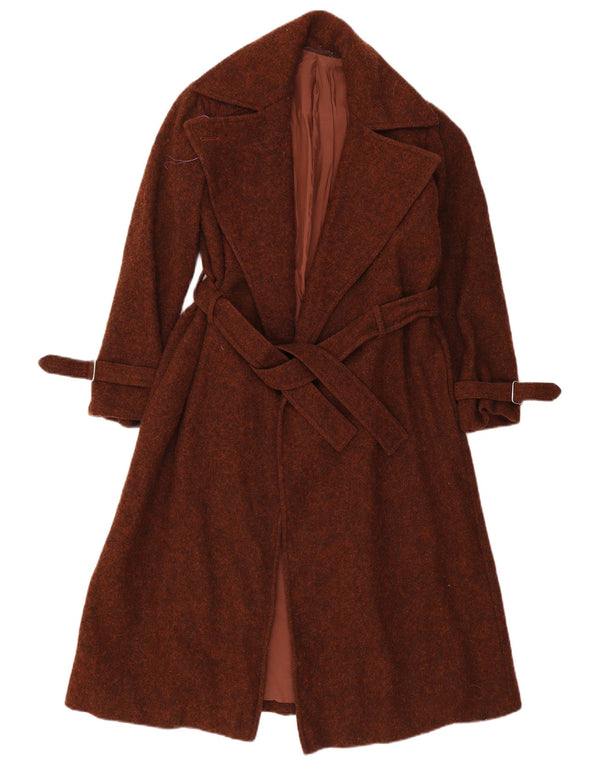 Vintage Womens Overcoat UK 8 Small Brown