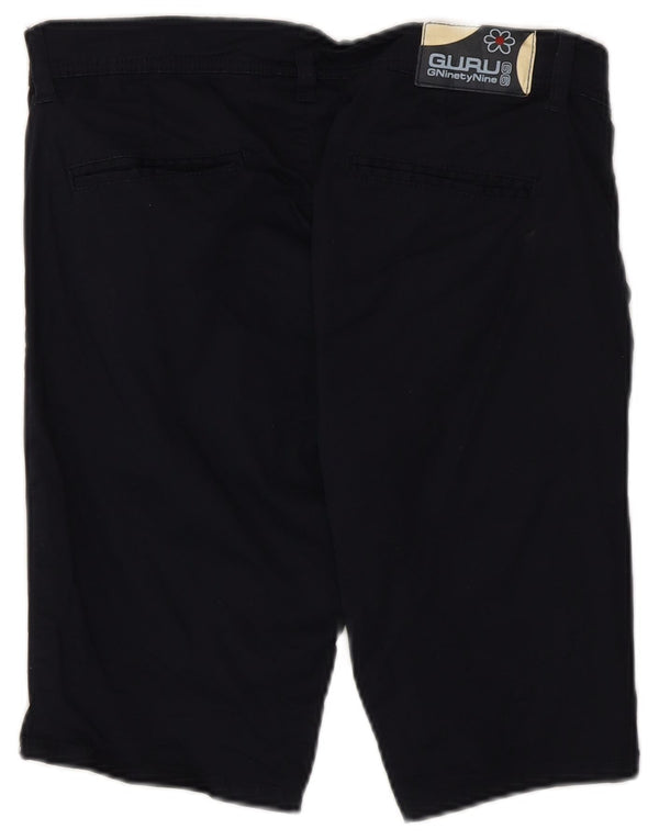 Guru Damen Chinoshorts IT 46 Large W34 Marineblaue Baumwolle