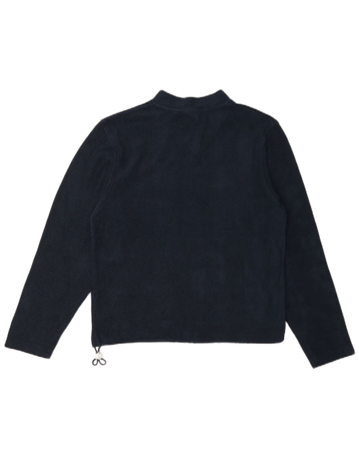 Fila Womens Graphic Sweatshirt Jumper IT 42 Medium Navy Blue Cotton