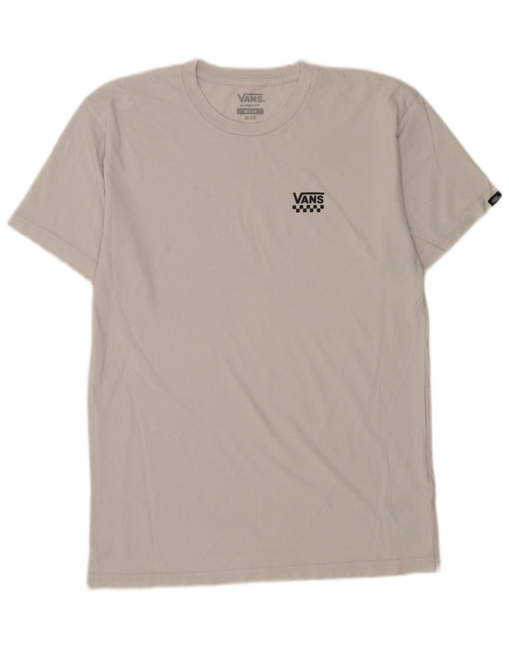 Męski T-shirt Vans o klasycznym kroju, średnioszary, bawełniany
