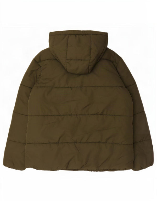 Marks & Spencer Γυναικείο μπουφάν με κουκούλα UK 16 Large Khaki Polyester