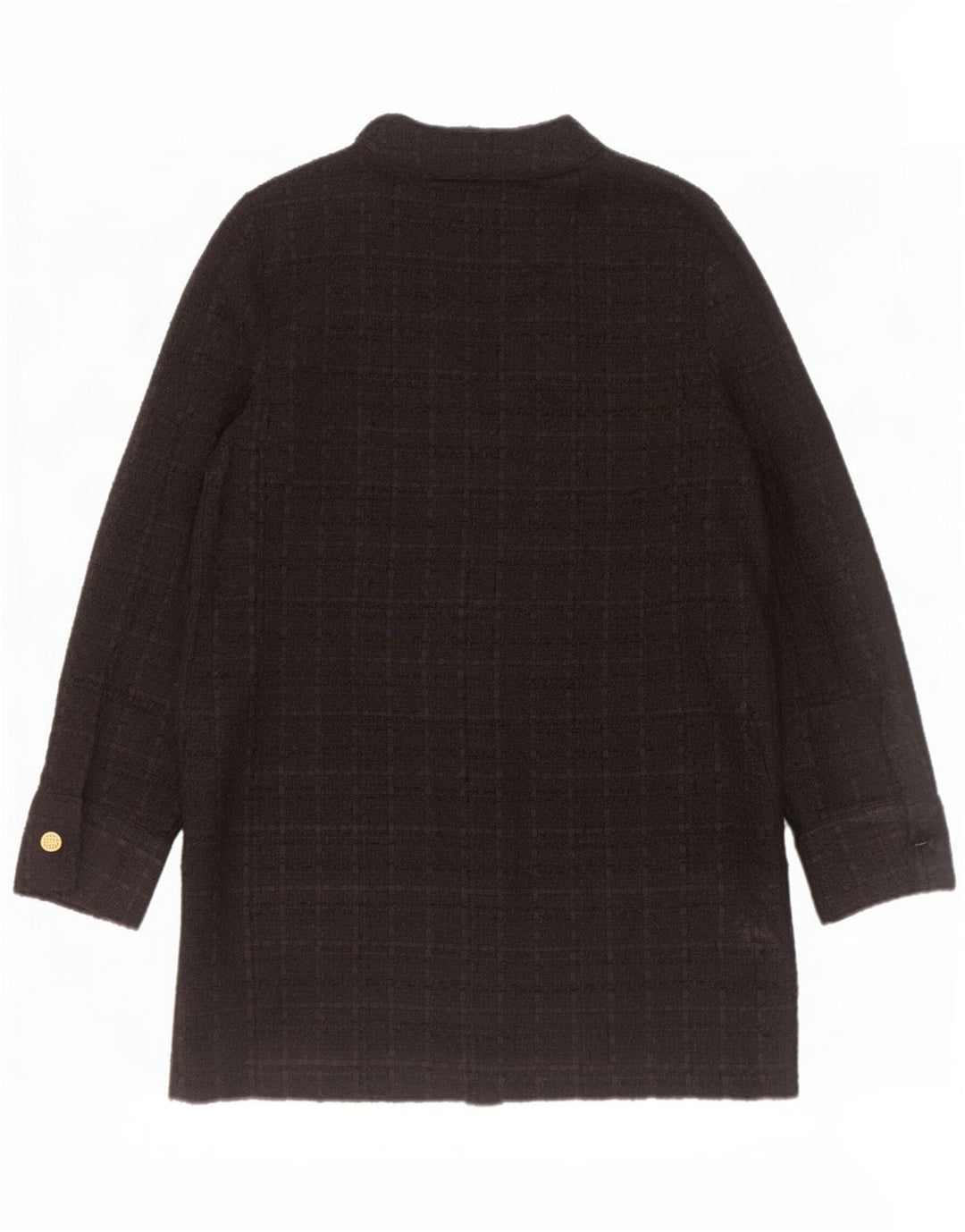 Jaqueta blazer feminina Zara com 6 botões Reino Unido 14 poliéster xadrez preto médio