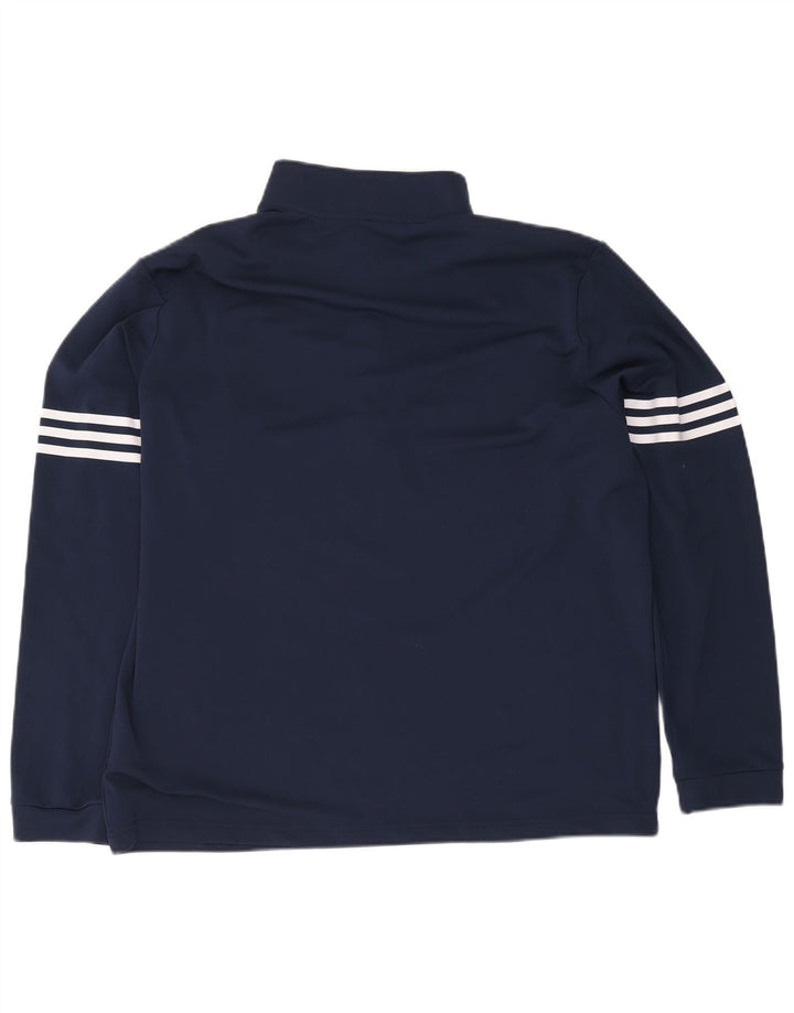 Adidas Herren-Pullover-Trainingsanzug mit Reißverschluss, XL, Marineblau, Polyester