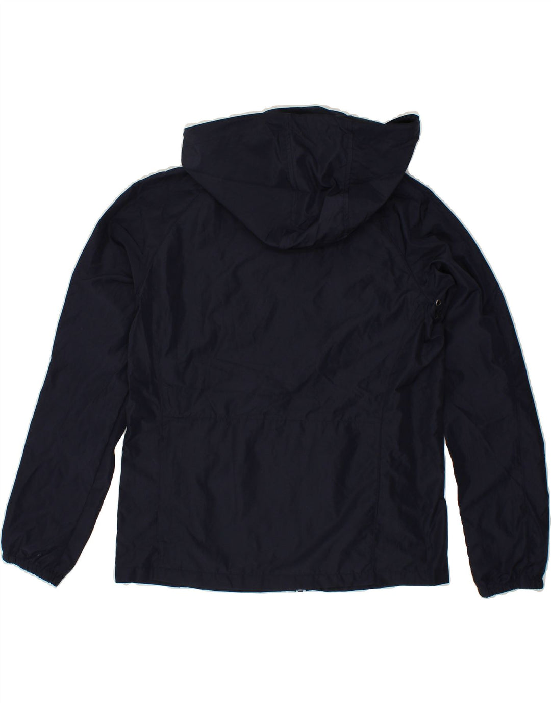 EDDIE BAUER Womens Hooded Rain Jacket UK 10 Small Navy Blue Polyester Vintage Eddie Bauer and Second-Hand Eddie Bauer from Messina Hembry 
