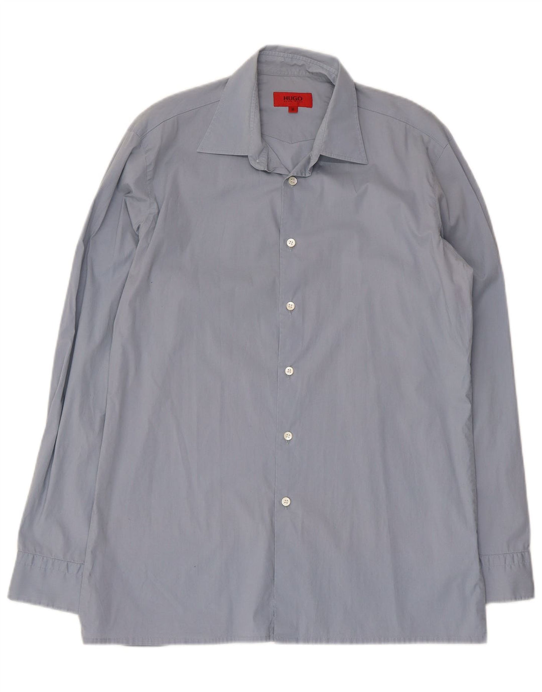 Hugo Boss Mens Shirt Medium Blue Cotton