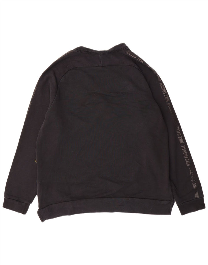Nike Mens Graphic Sweatshirt Jumper Large Black Cotton