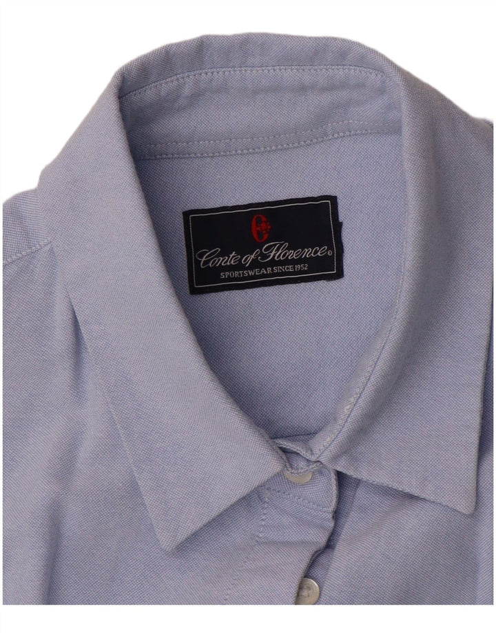 CONTE OF FLORENCE Womens Shirt UK 14 Medium Blue