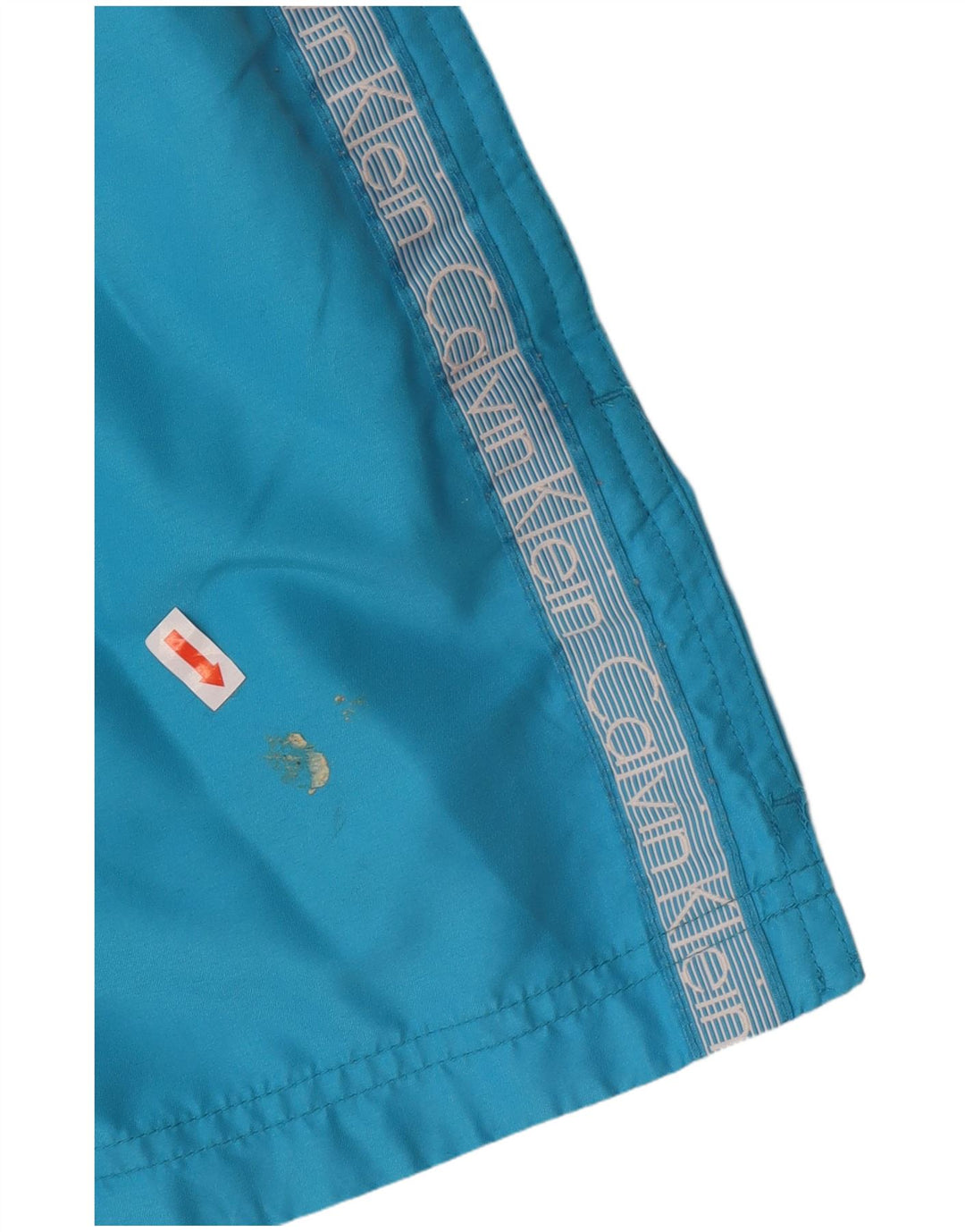 CALVIN KLEIN Mens Graphic Swimming Shorts Large  Blue Polyester