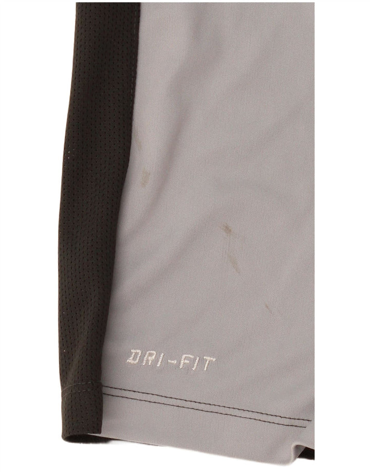 T-shirt Nike Dri Fit da uomo, grande, in poliestere color block grigio