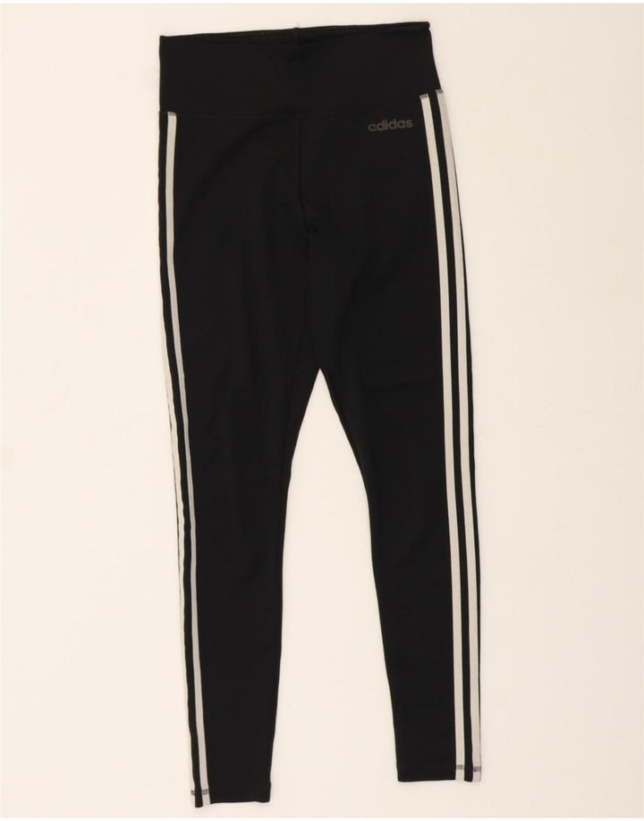 ADIDAS Womens Climalite Leggings UK 8/10 Small  Black Polyester Vintage Adidas and Second-Hand Adidas from Messina Hembry 