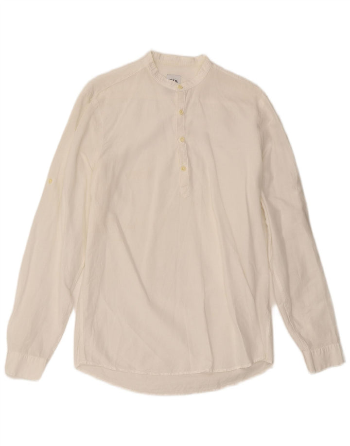 Zara Herre Relaxed Fit Pullover Shirt Medium White