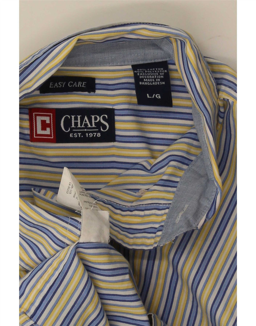 Camicia Chaps da uomo vestibilità regolare in cotone a righe grandi blu