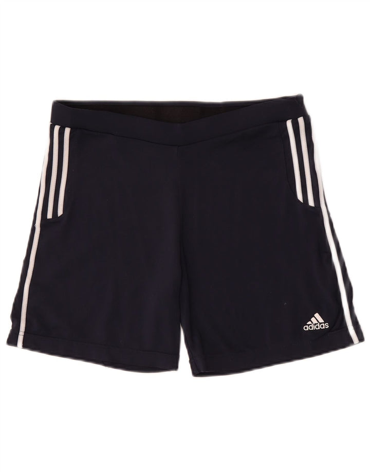 Pantaloncini sportivi Adidas Climalite da donna UK 12 medio blu navy poliestere
