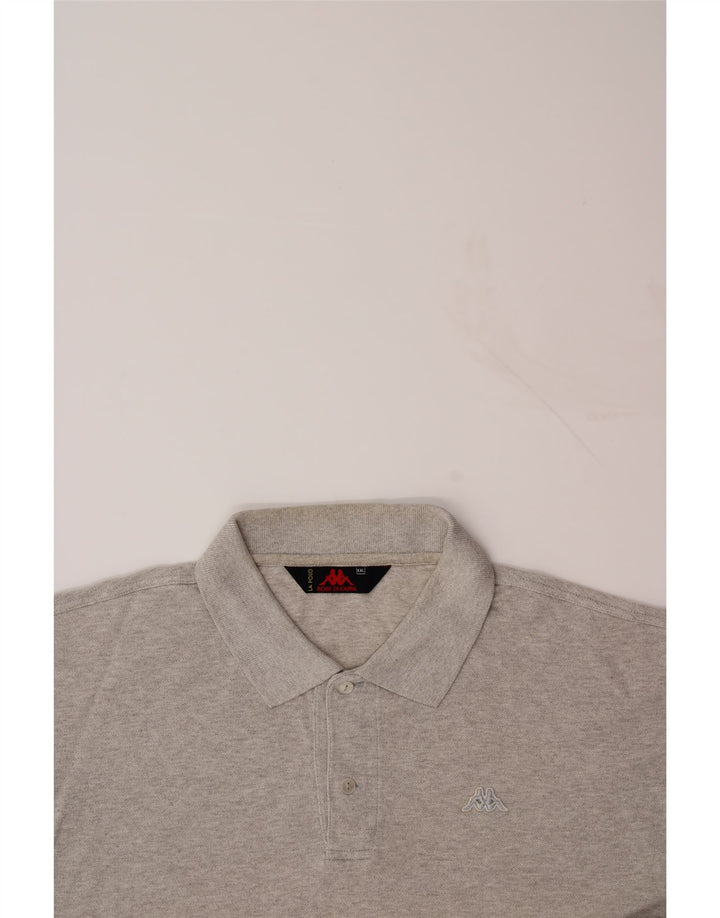 KAPPA Mens Polo Shirt 2XL Grey Cotton Vintage Kappa and Second-Hand Kappa from Messina Hembry 