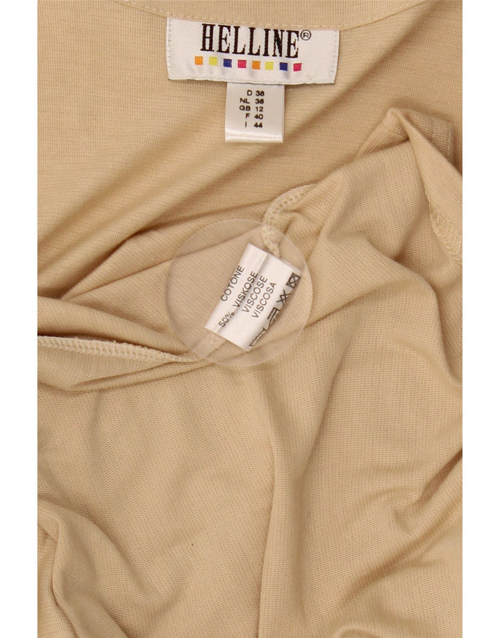 HELLINE Womens Maxi Dress UK 12 Medium Beige Cotton