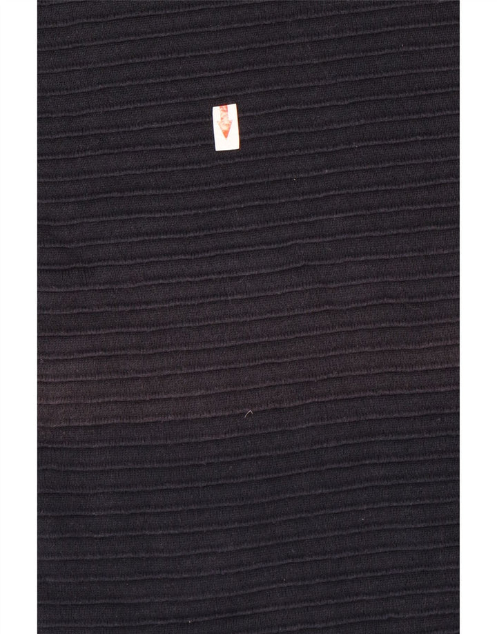 French Connection Mens Crew Neck Jumper Sweater Medium Navy Blue Cotton
