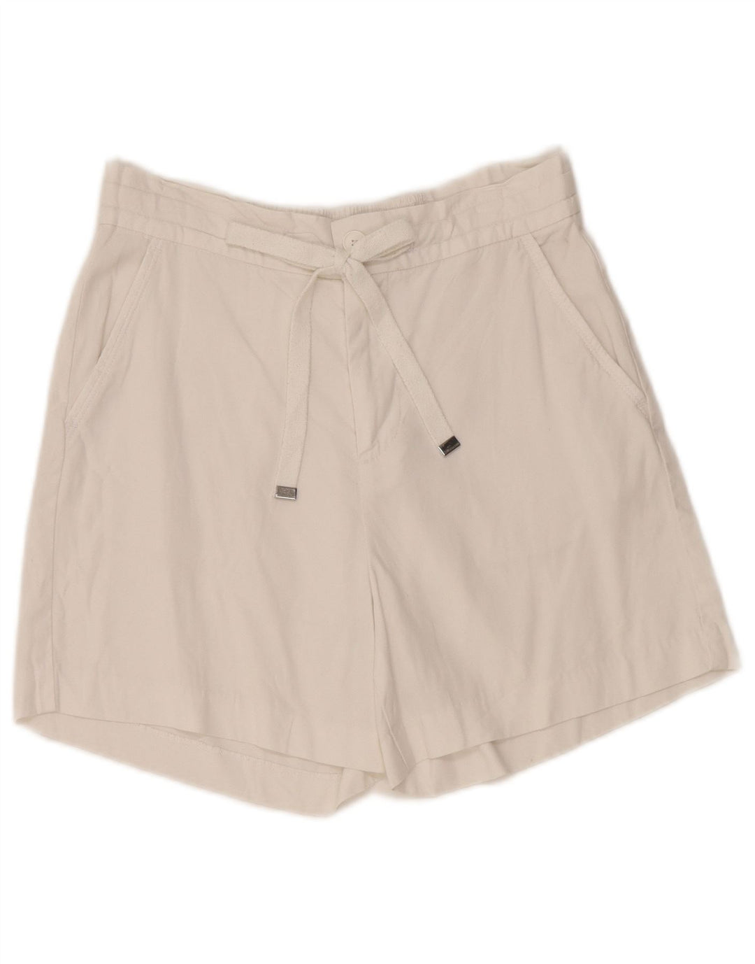 Benetton Womens Chino Shorts W28 Medium White