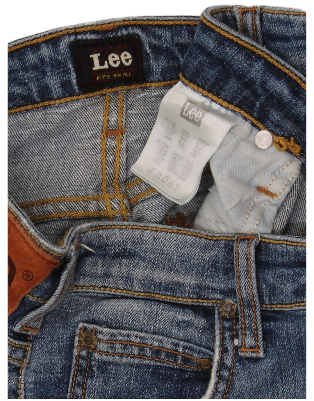 Lee Womens Powell Slim Jeans  W30 L34 Blue Cotton